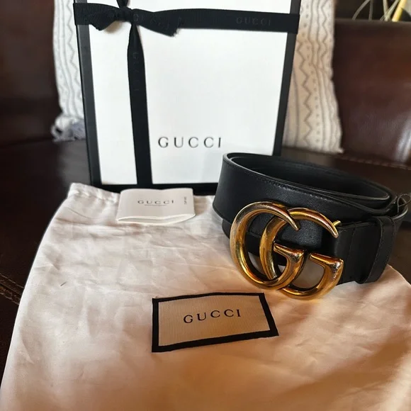 Gucci | Accessories | 25 Reedition Wide Leather Gucci Belt  display picture 3